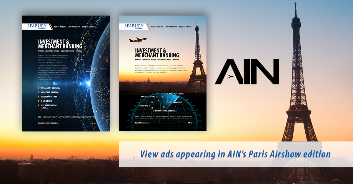 Seabury Capital ads in AIN's Paris Airshow 2019 edition